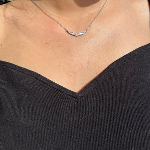 [Whole Titanium Steel] Geometric Planet Personality Minimalist Style Furnace Real Gold Necklace Female Ins Online Influencer Clavicle Chain - M524 Silver [Whole Titanium Steel]]