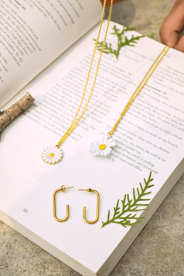 Daisy Duo Jewlery Set - Anti Tarnish