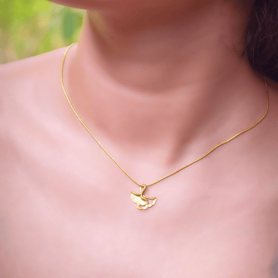 NH870115 18K Gold Titanium Steel Fine Necklace Special-Interest Design Light Pearl Square Plate Butterfly Maple Leaf Pendant Clavicle Chain Simple Necklace - Maple Leaf Style