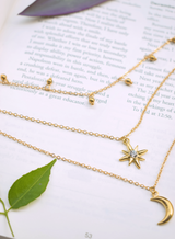 Fashion Simple Jewelry Multilayer Necklace Moon Star Alloy Necklace